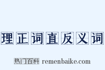 理正词直反义词是什么意思的图片